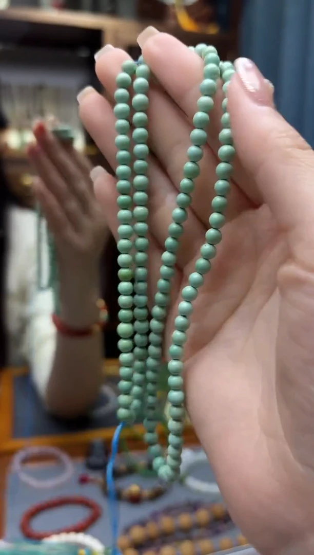 未镶嵌绿松石挂件松石长串5mmYZG