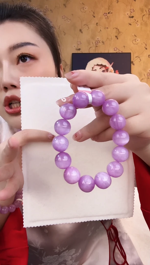 【闪购商品】锂辉石手串未镶嵌紫锂辉手串15M