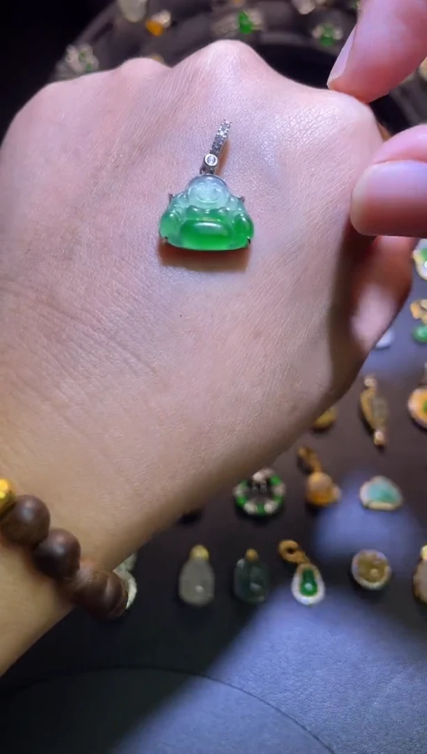 吊坠(不含链)银S925镶嵌翡翠1