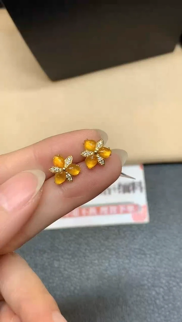 18K金镶嵌翡翠耳饰【无鉴赏期】随形【无服务费