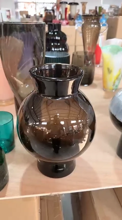 【闪购商品】玻璃咖色大肚