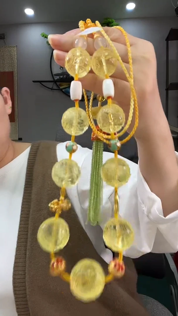 琥珀颈饰未镶嵌项链