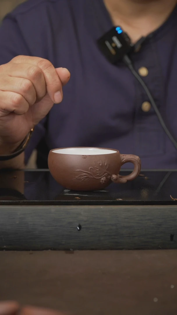茶壶紫砂04，松鼠葡萄杯