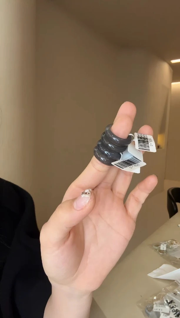 未镶嵌戒指和田玉10码灰紫多样性发其一