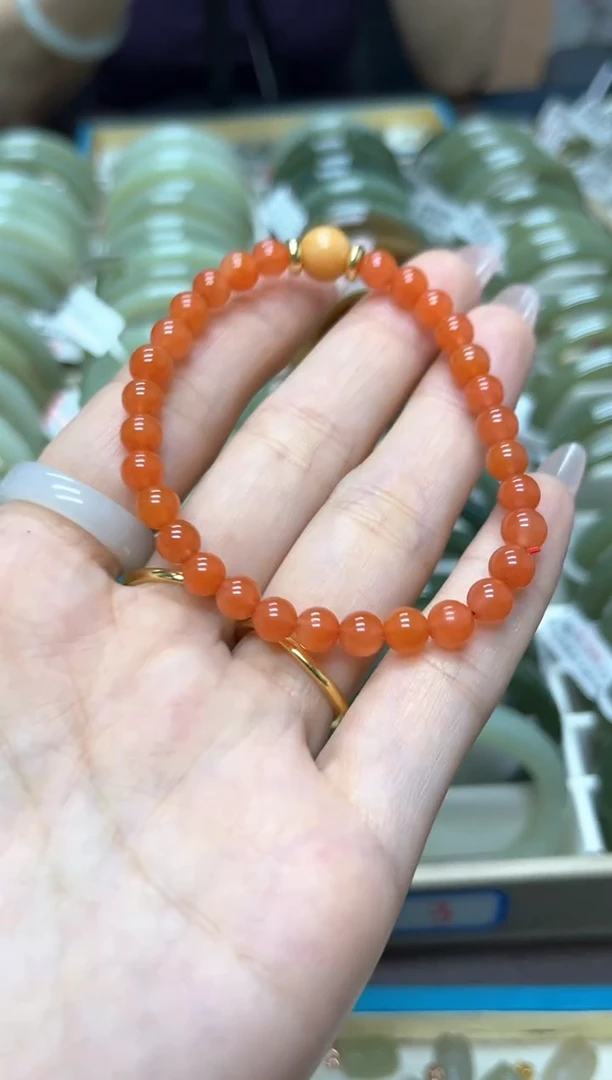 手链未镶嵌南红玛瑙高冰南红缅手串 福利款