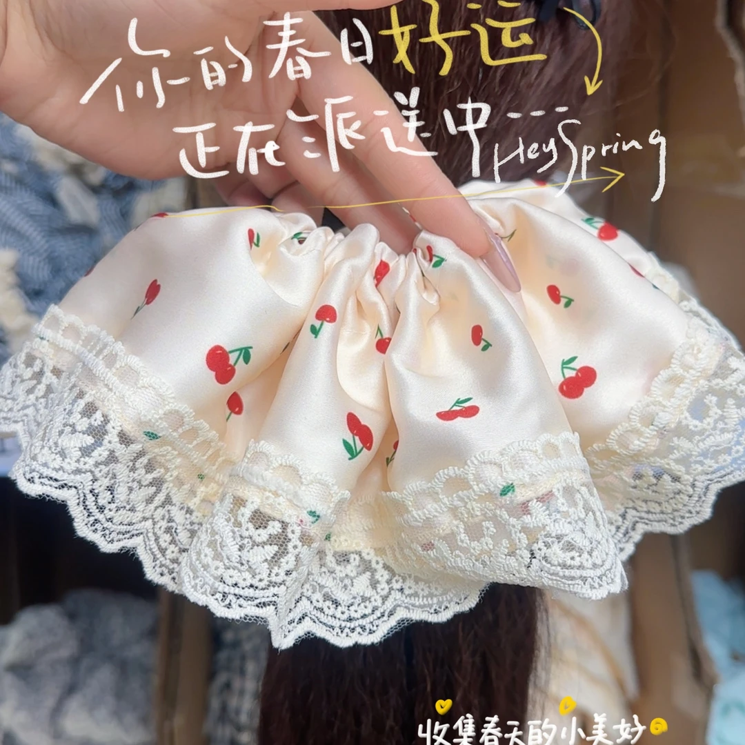 蕾丝蝴蝶结大肠发圈女2025新款扎丸子头发绳高级感头绳女皮筋头饰