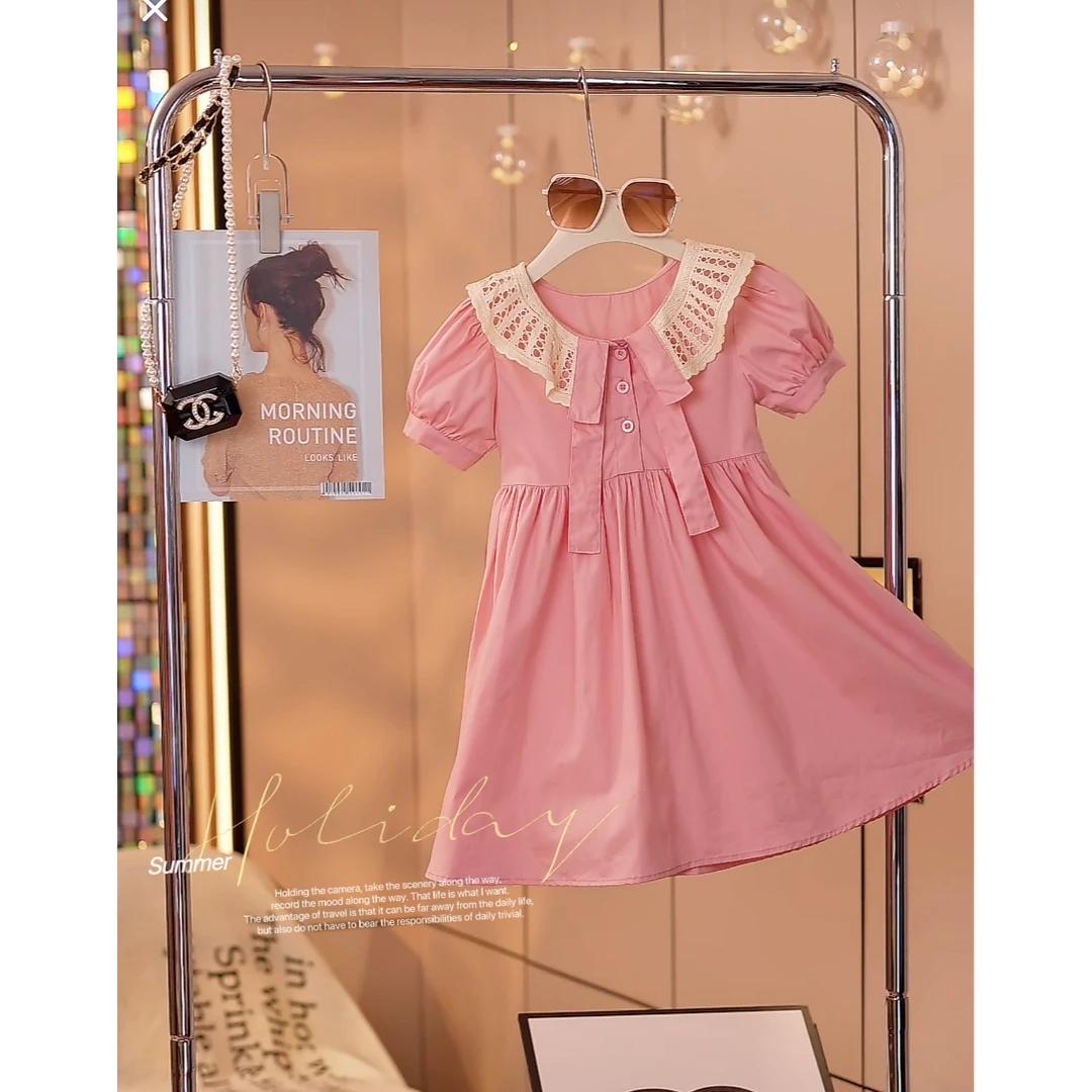 现货-【桃子汽水】女童夏季连衣裙2025新款中大童夏装裙子