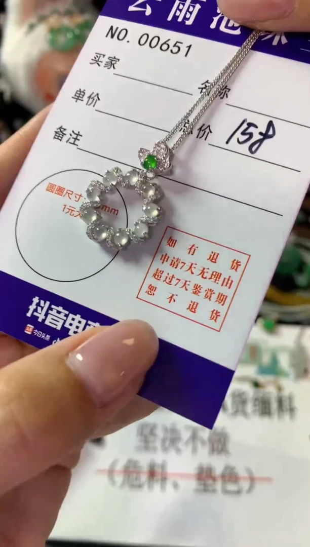 翡翠银S925镶嵌颈饰多样性发一