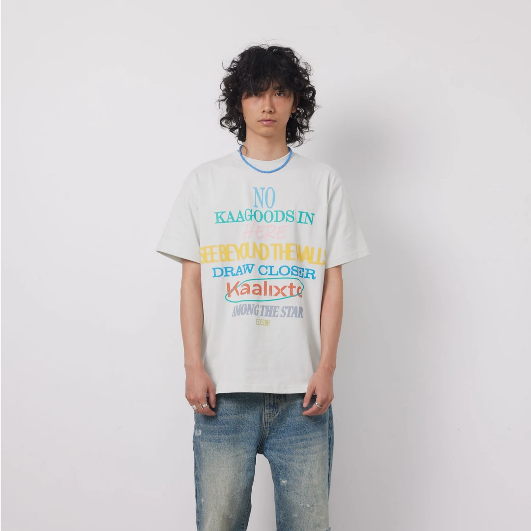 Kaalixto文字排版短袖T恤