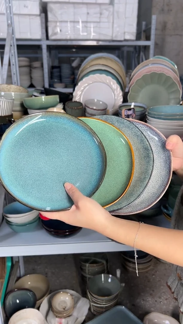 陶瓷外贸尾货瑕疵满20包邮X4小盘