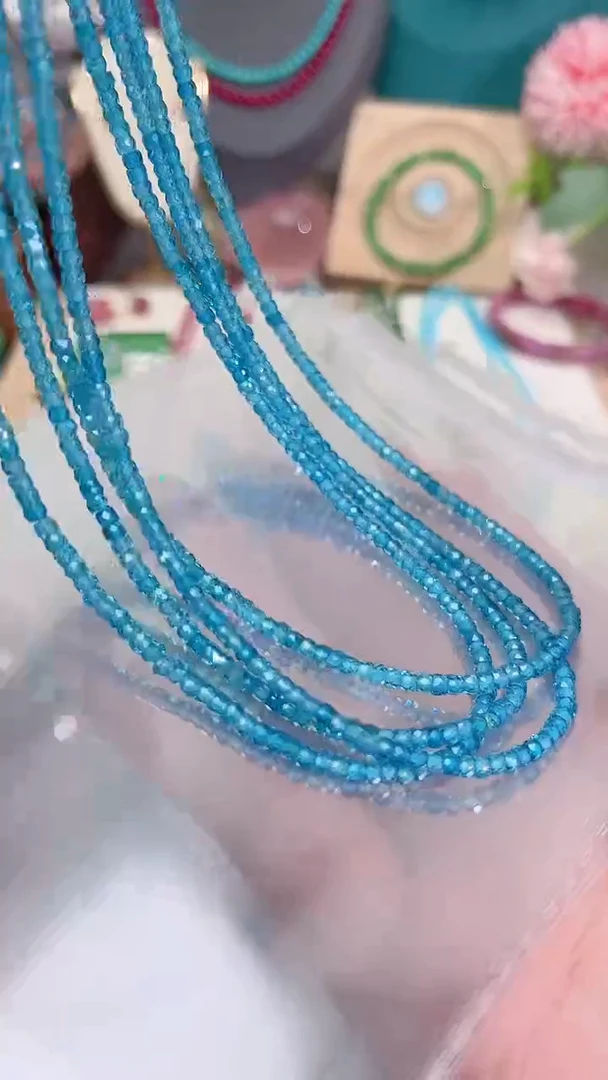 银S925镶嵌颈饰尖晶石深蓝99