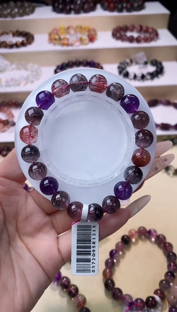 【闪购商品】水晶手链未镶嵌黑加仑超七单圈10m+