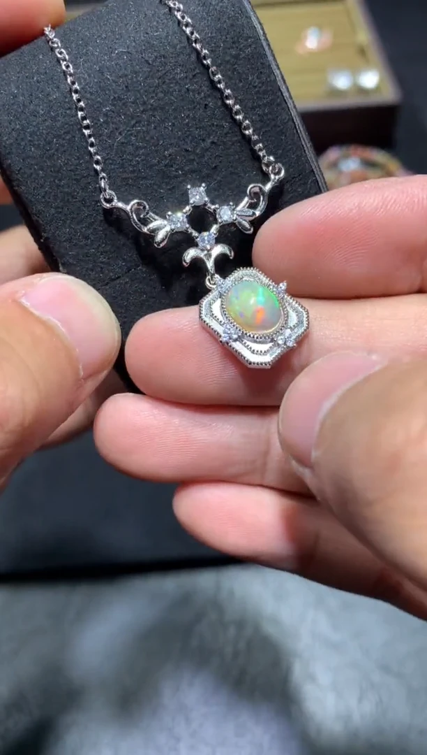 未镶嵌欧泊颈饰E75【多样性发其一】