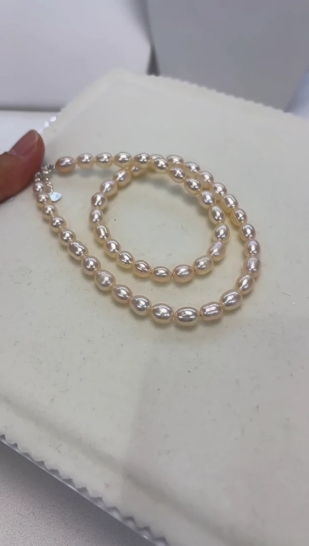淡水珍珠银S925镶嵌颈饰6-6.5MM 16#