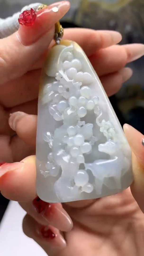 【闪购商品】定制翡翠未镶嵌1064ry-毛货挂件122