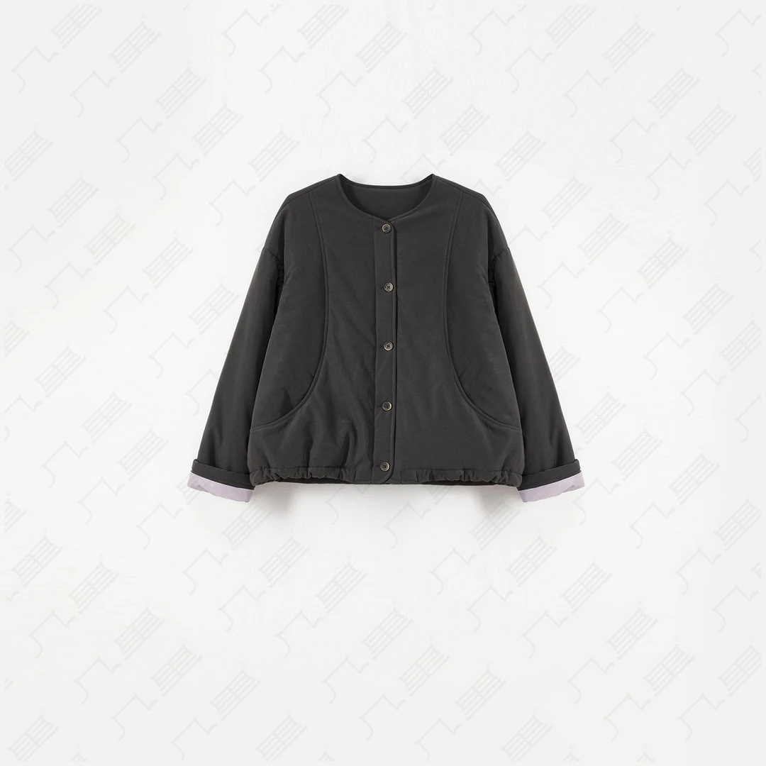 几里与麻【冬日必备】纯色加厚棉服外套 衣长60 胸围126 1110986