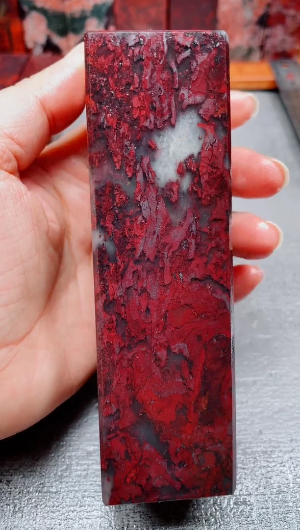 玉桂林鸡血玉素章--25