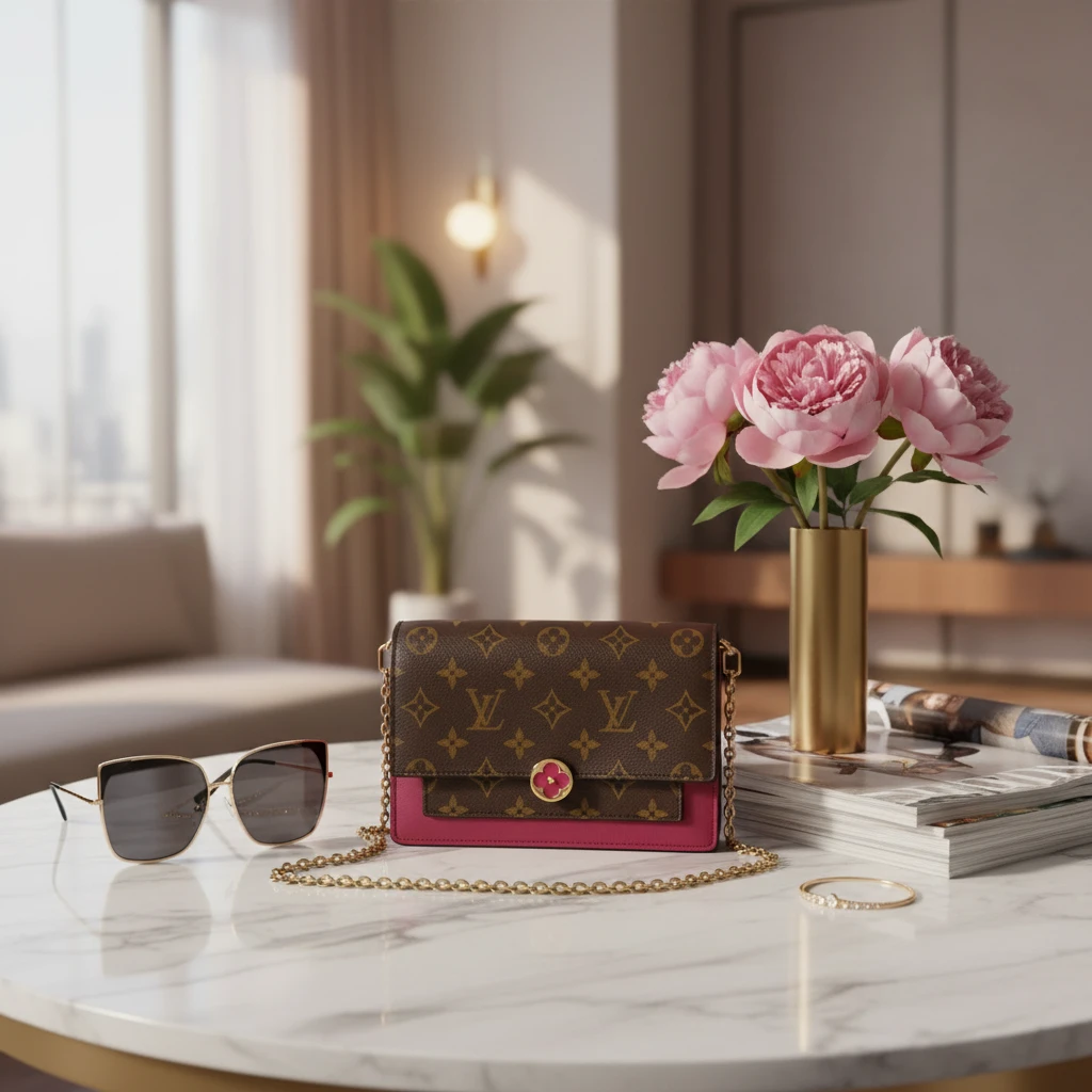 95新 LouisVuitton/路易威登  小花woc链条包  1770 6247