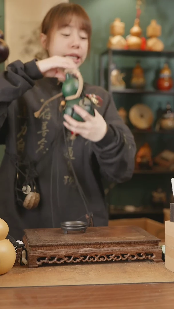 【闪购商品】号精品天然大漆工艺防渗内胆酒葫芦~