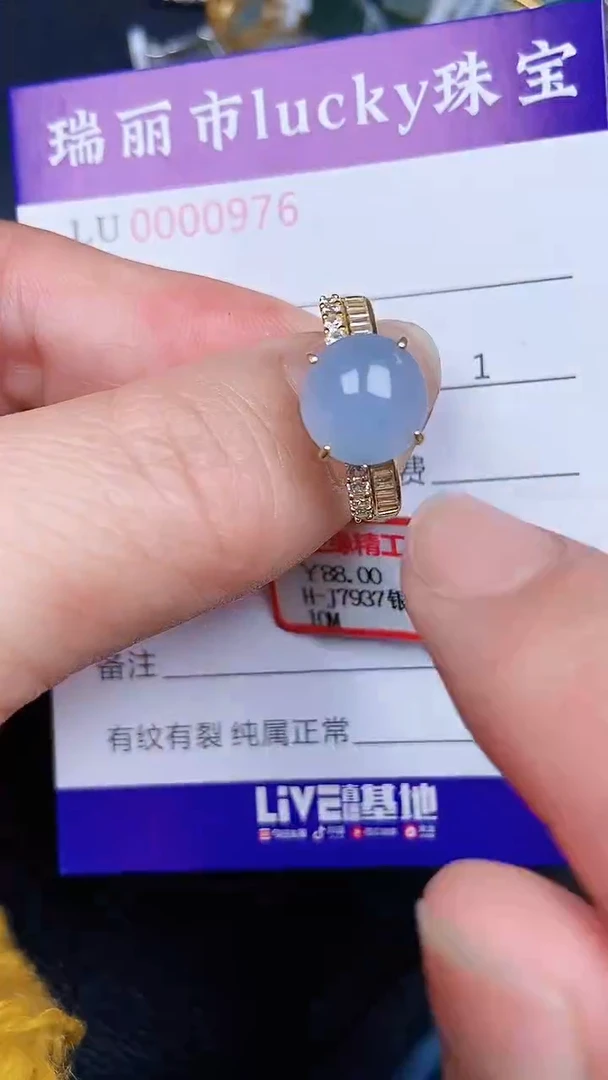 颈饰银S925镶嵌翡翠0976