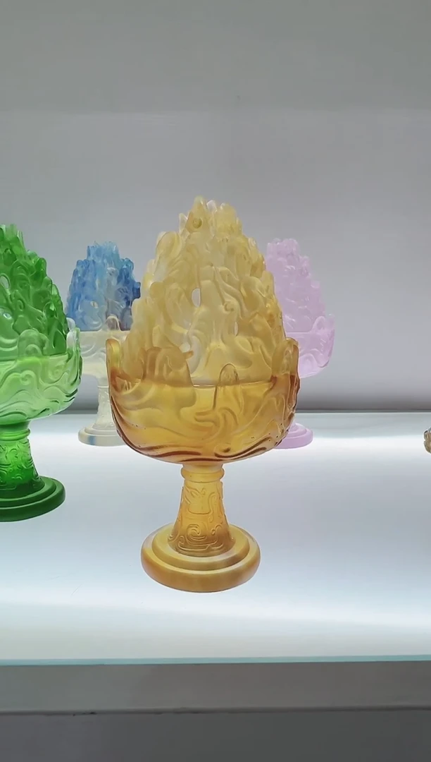 手工艺品琉璃古法琉璃小号博山炉