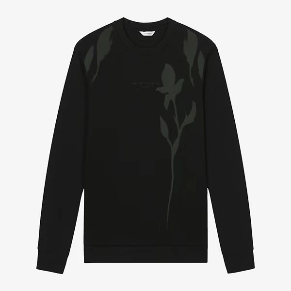 梦幻花园长袖t恤长袖经典黑色圆领男装卫衣男款上衣印花休闲加绒