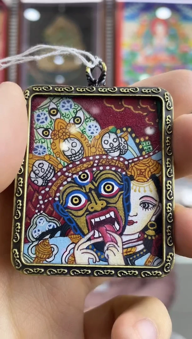 吊坠纯手绘唐卡（不退不换）扎基前世今生