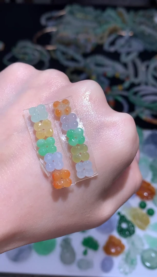 未镶嵌定制翡翠两套桂花