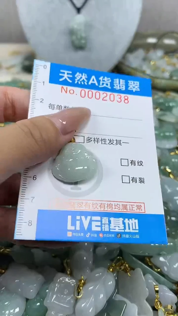 翡翠未镶嵌颈饰净货挂件-2038