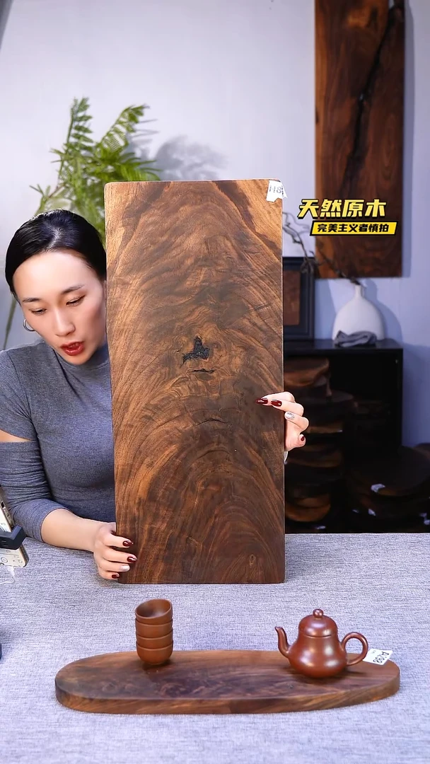 木北美黑胡桃原木.干裂疤结不属于商品质量问题完美主义者慎拍