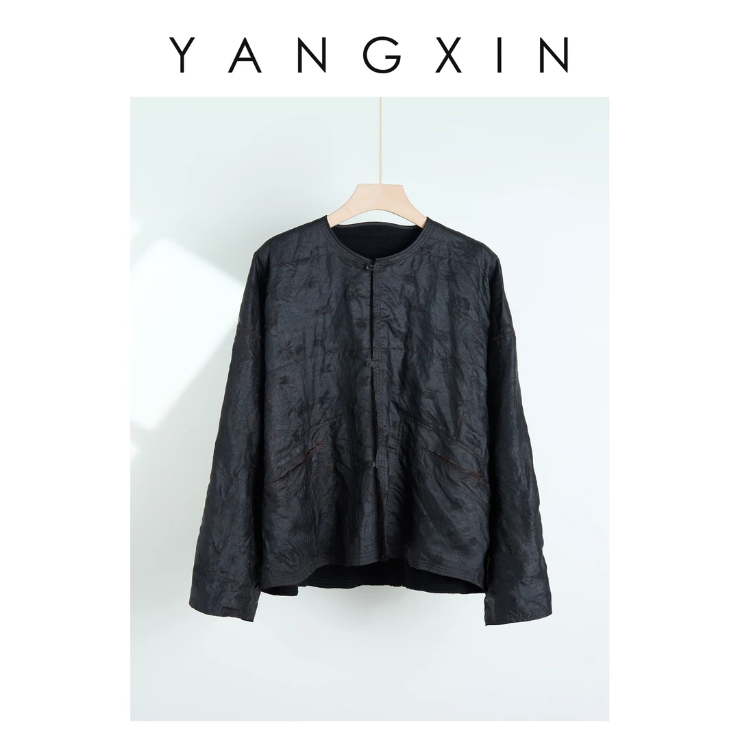 【无龄·杨昕】“端庄优雅”清爽舒适新中式上衣01033