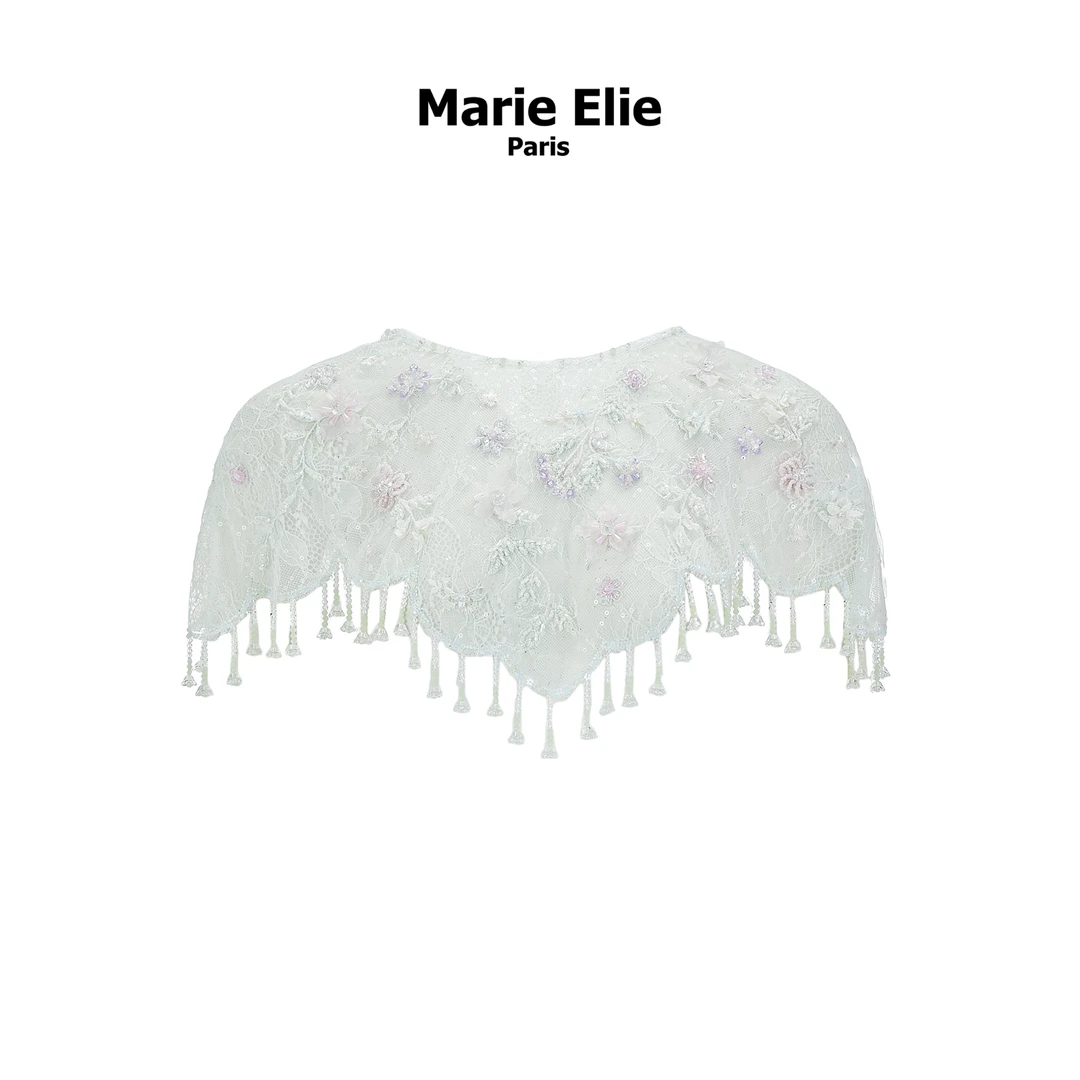 【陈大可专属】Marie Elie【烟雨江南】绿色新款钉珠云肩EAF11U06061