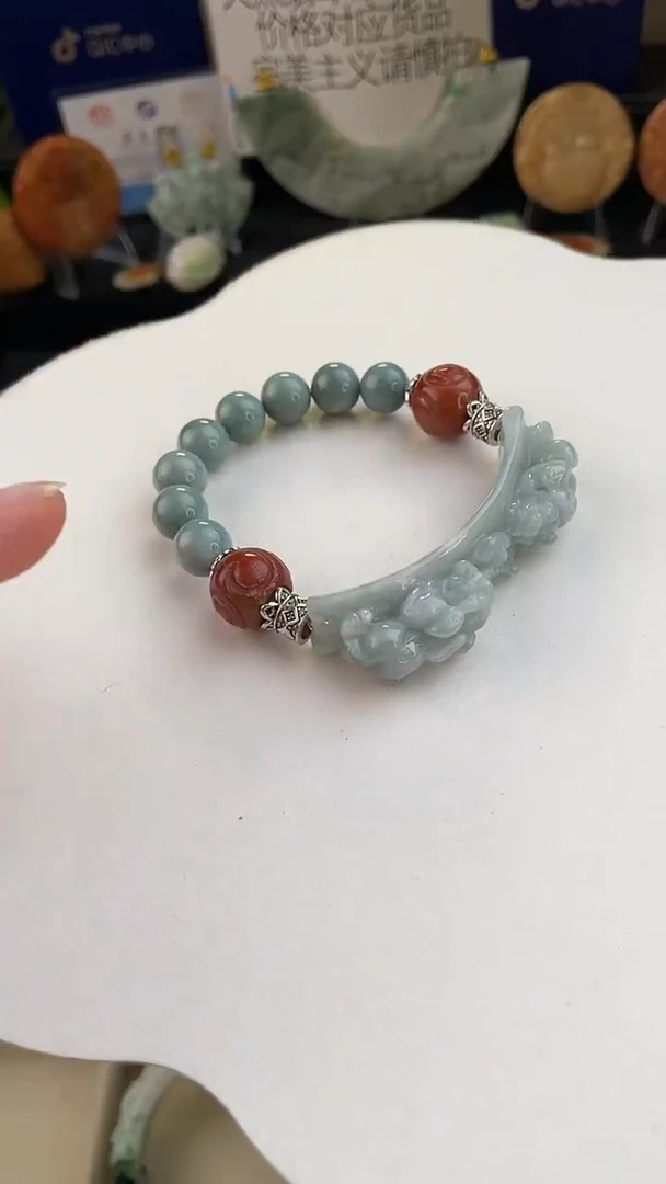 未镶嵌手链翡翠手工定制默认微瑕播介绍为准