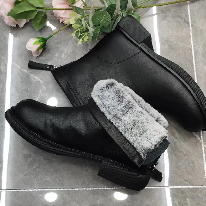 【006】8819女士冬款加厚中筒靴