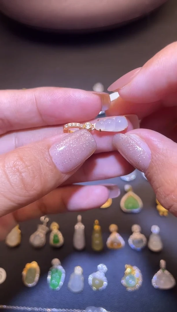 吊坠(不含链)银S925镶嵌翡翠1