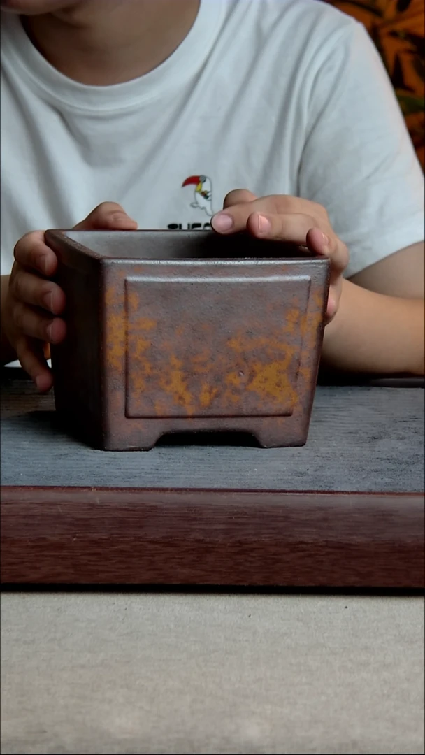 紫砂花盆13*10内径紫砂花盆