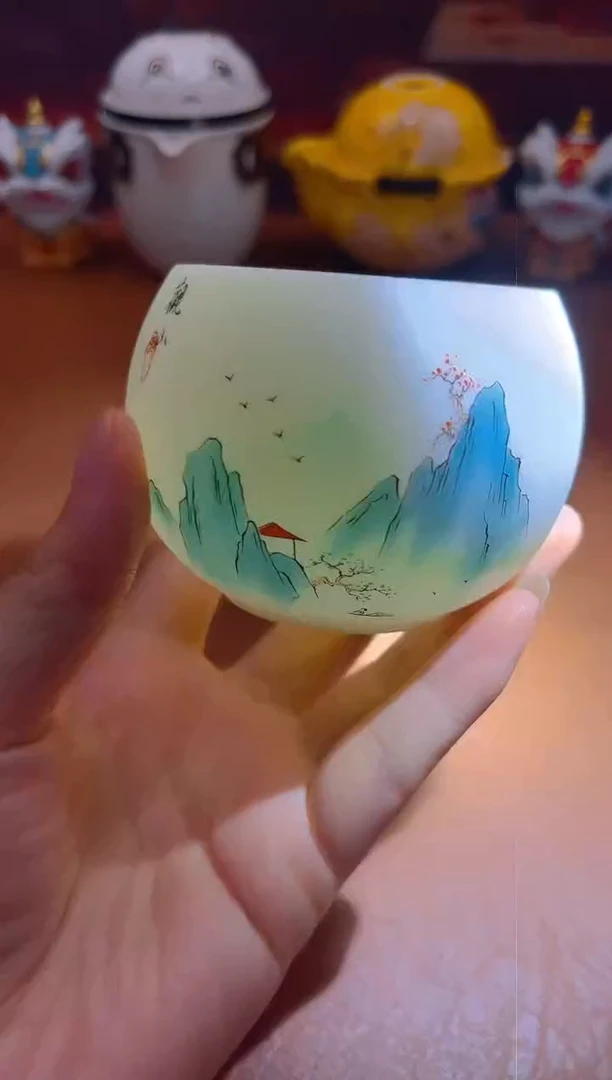 陶瓷茶具摆件旅行套组