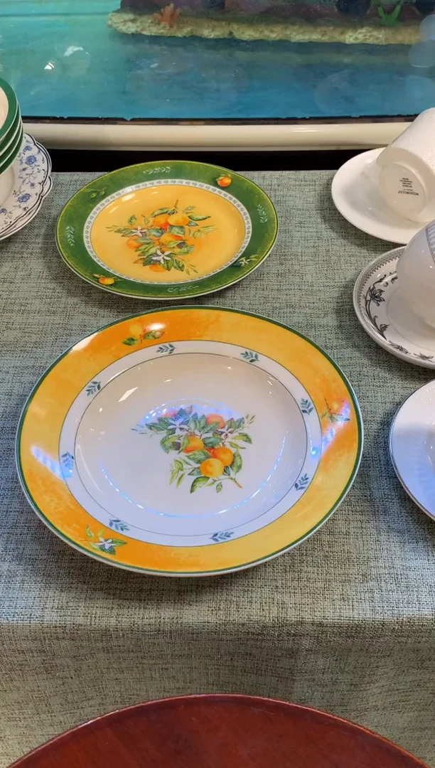 瓷片cc040陶瓷没有完美无瑕2件套盘