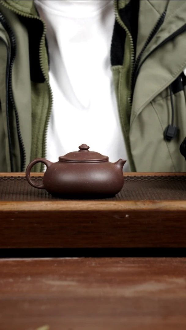 茶壶紫砂五号井底槽青寒江170CC