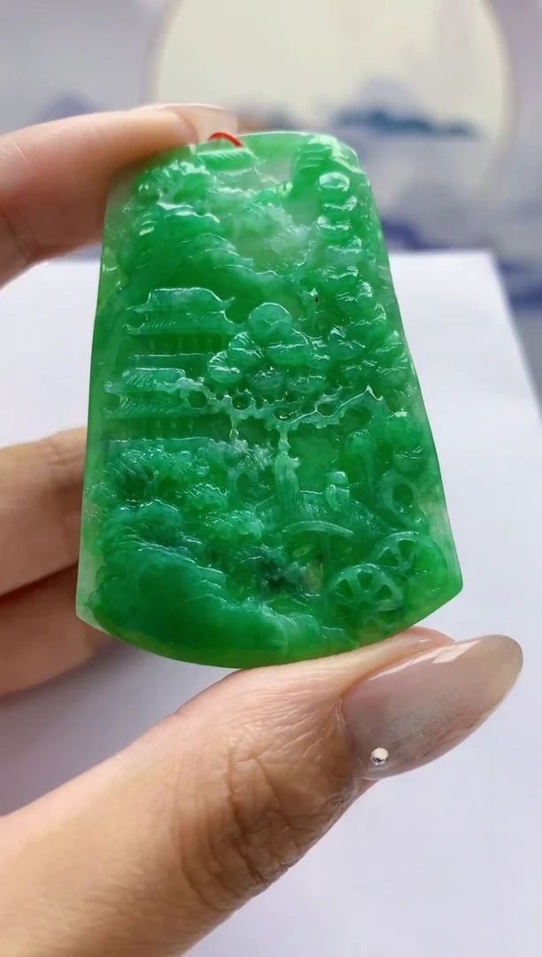 定制翡翠未镶嵌4852MM-毛货挂件133