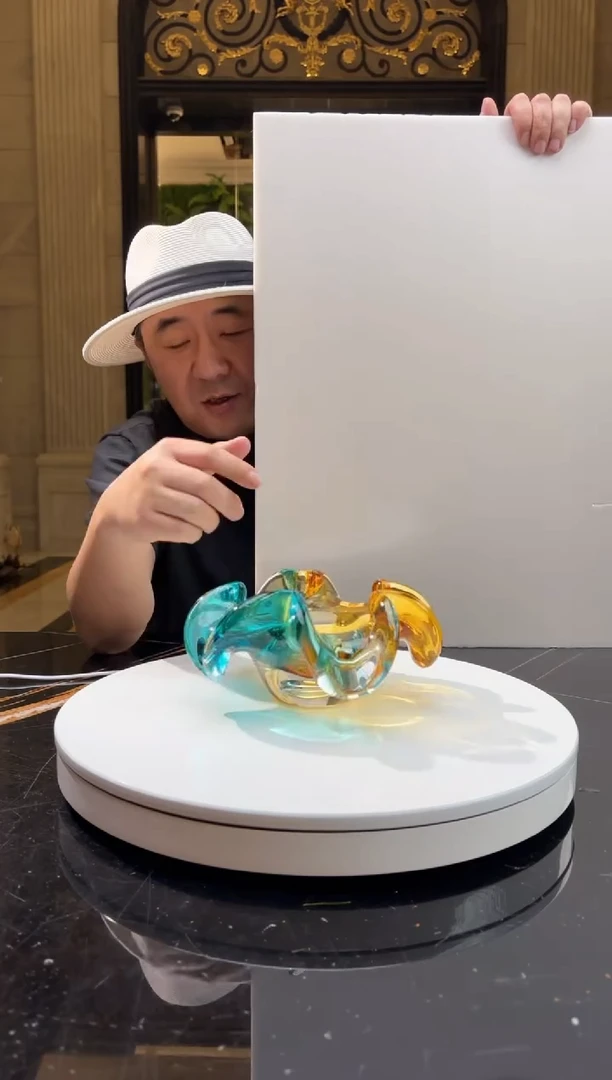 【闪购商品】摆件AJ01036茶金配蓝色铃兰小收纳