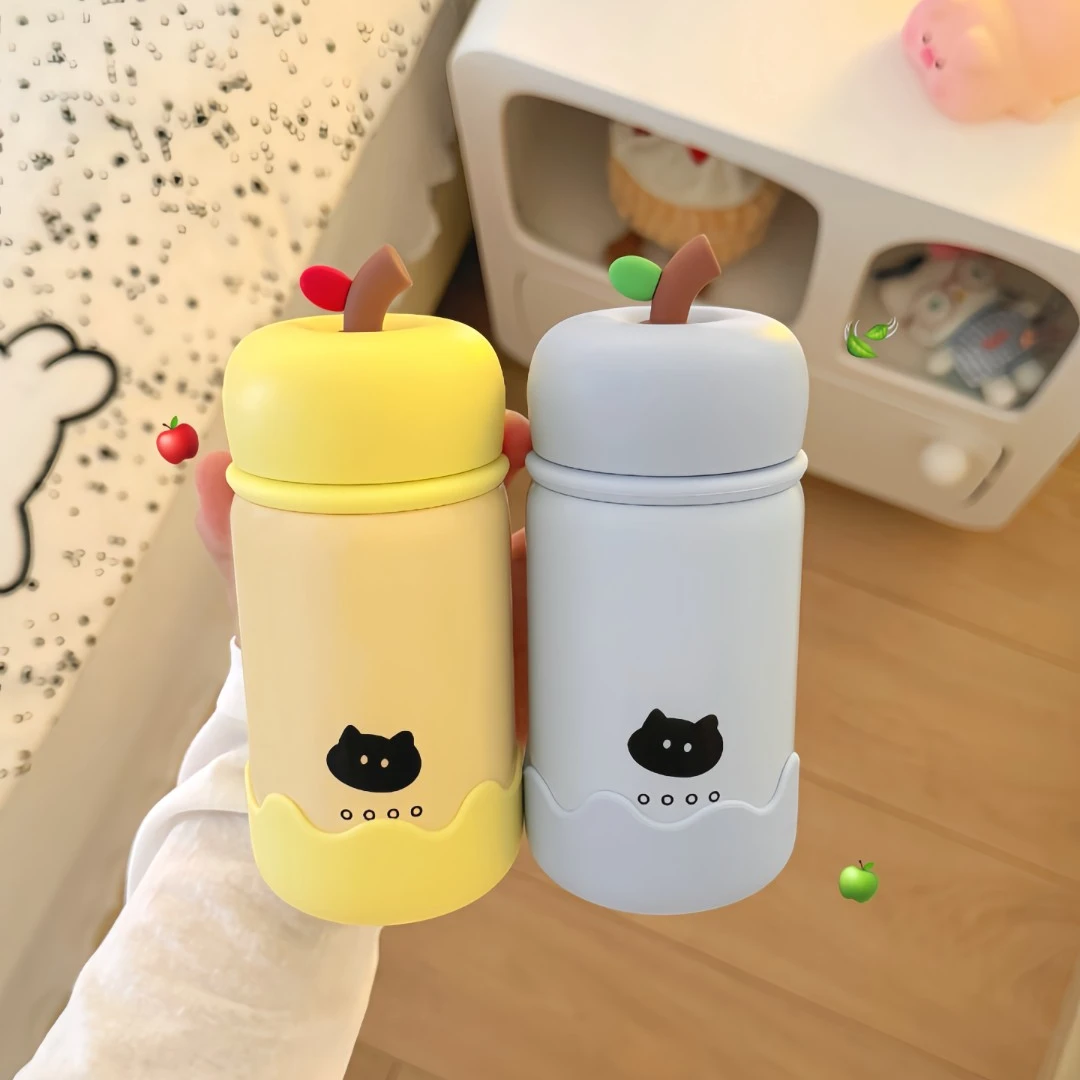 新款学生小众简约可爱迷你口袋杯不锈钢儿童卡通便携式保温杯