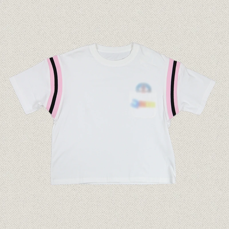 JM儿童   DLAM女孩落肩前幅贴袋T恤130-150