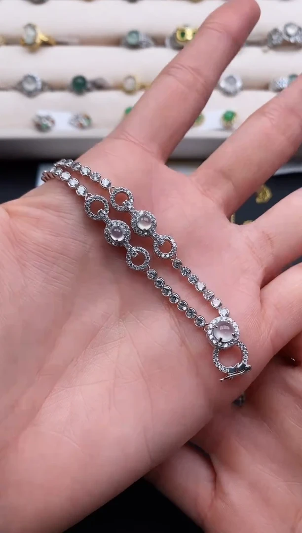 银S925镶嵌戒指翡翠7777777+6