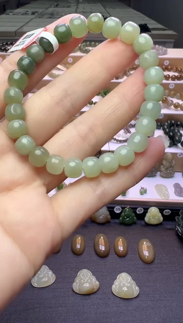 颈饰未镶嵌和田玉211号链接有包容卡8mm