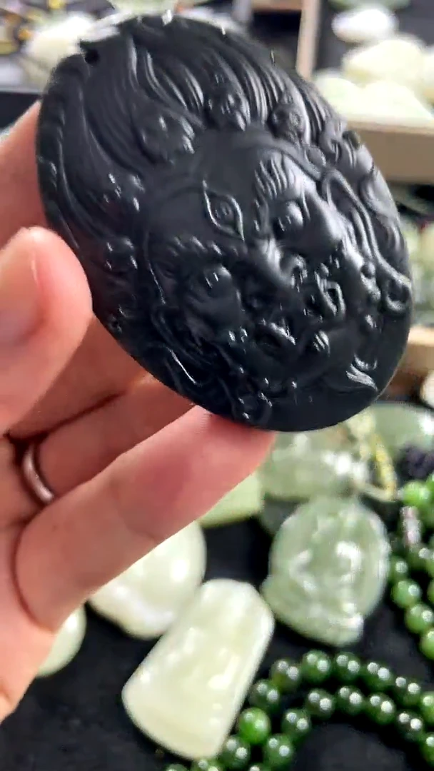 颈饰未镶嵌和田玉大黑天