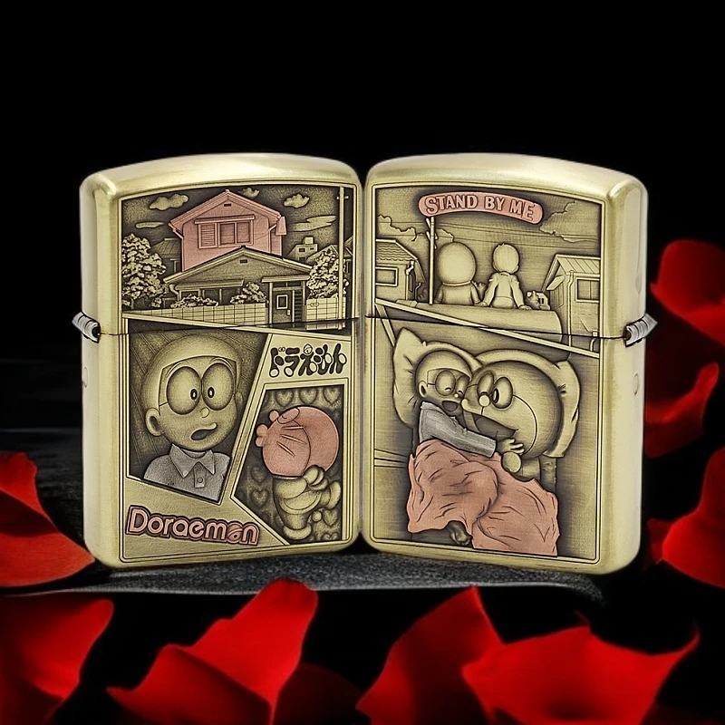 ZIPPO/之宝【哆啦A梦】黄铜盔甲机原装正品煤油防风打火机KF-DF