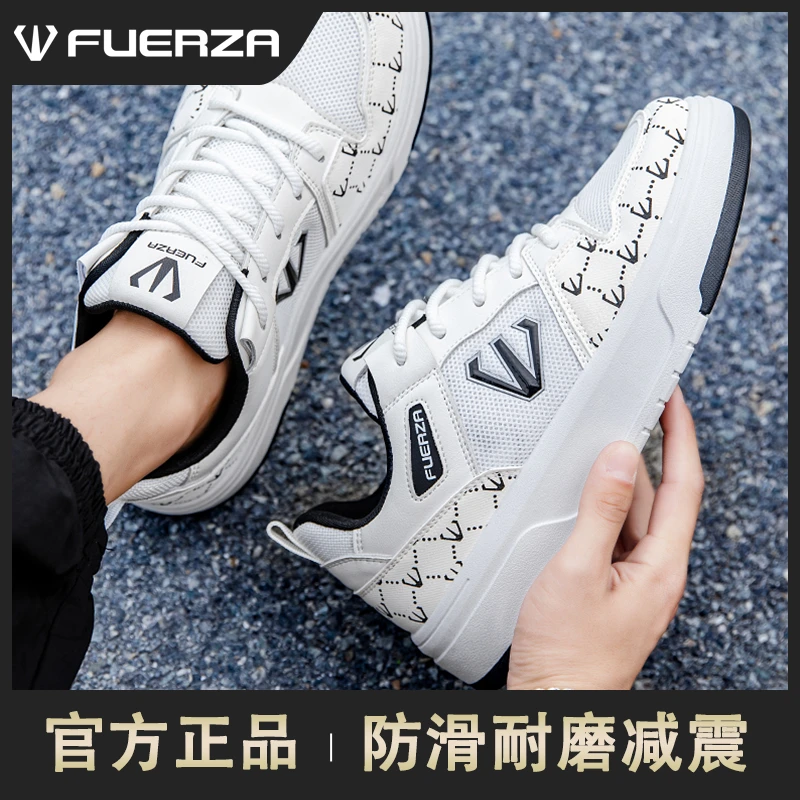 FUERZA透气秋季新款小白鞋男款厚底中跟休闲板鞋潮流女款百搭潮鞋