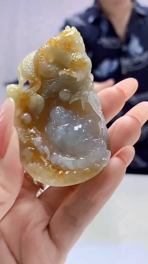 【闪购商品】定制翡翠未镶嵌4688DD-毛货挂件107