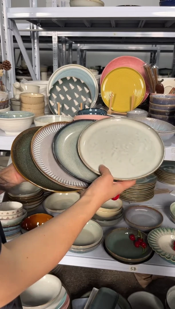 瓷片外贸尾货瑕疵满20包邮X4 小盘组合